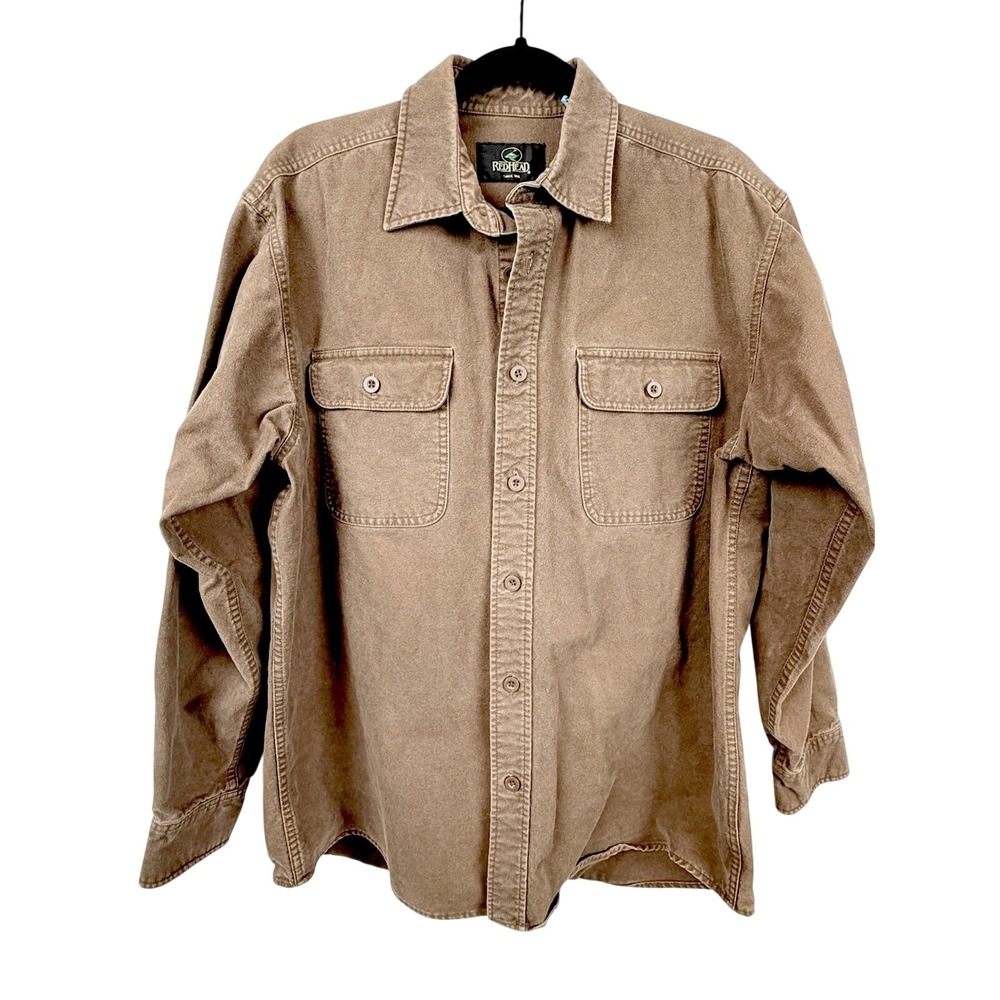 Vintage RedHead Moleskin Shacket Mens Large Brown Workwear Field Shirt Gorpcore